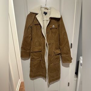 Vintage American Eagle corduroy and Sherpa coat